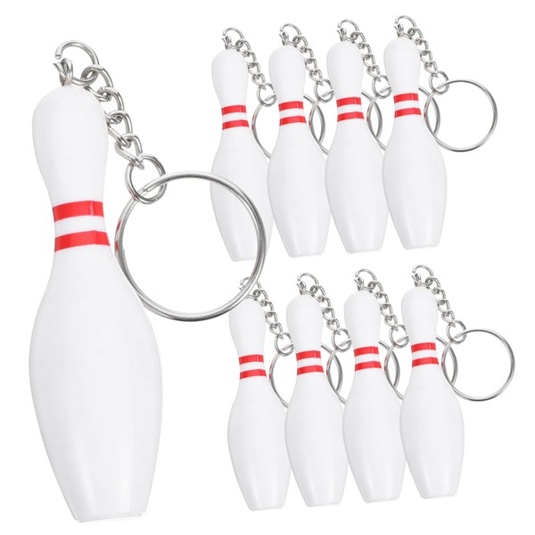 OHPHCALL 9pcs Bowling Keychain Keyring Adornment for Bags Lightweight Key