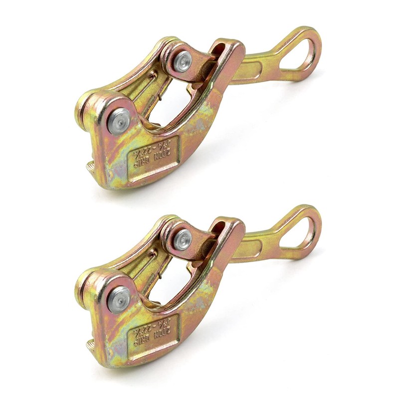 QWORK 2 Pack 2 T Cable Grip Wire Grip Steel