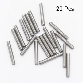 FOCMKEAS 20 PCS Dowel Pins 2.5 mm Dia. x 18 mm/0.71" Length 304 Stainless Steel Shelf Support Pegs Pin Metal Rod Fasten Elements Used On Location