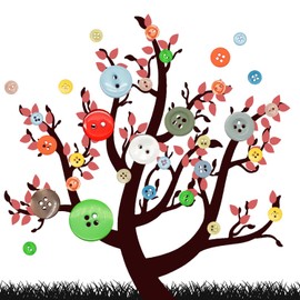 1000 Pcs Resin Buttons, Assorted Sizes Round Craft Buttons for Sewing DIY Crafts,Children's Manual Button Painting, Mixed Colors