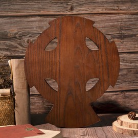 BGCOPPER Wooden Saint Michael Cross Wall Decor, Orthodox Cross Wall Crucifix, Catholic Archangel Michael Wall Cross - 10 Inch