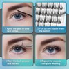 ETVITE Individual Lashes Eyelash Extensions 3D Clusters, Soft Natural Lightweight