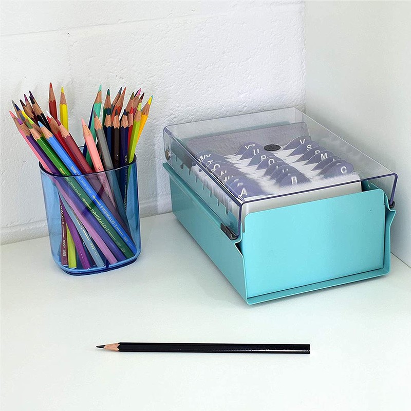 Acrimet 3 x 5 Card File Holder Organizer Box Metal