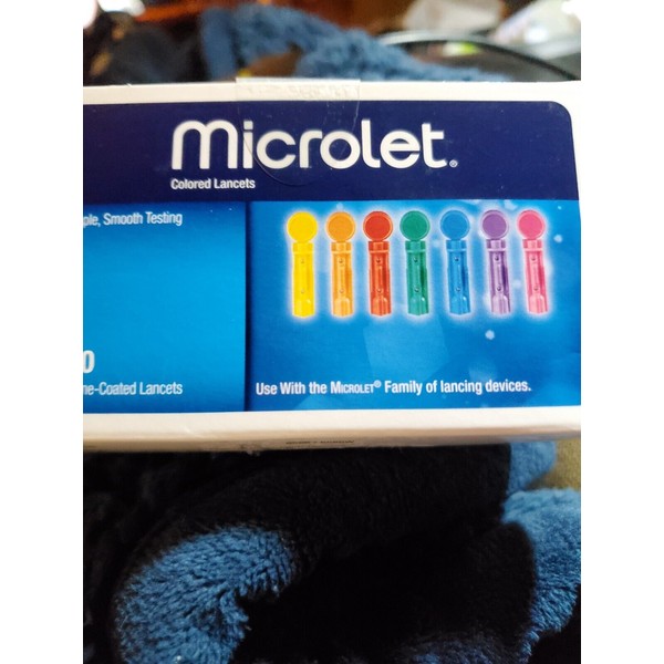 1-4 seperate boxes of MICROLET 100 STERILE DIABETIC  LANCETS,  exp 10/01/2026