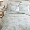 Laura Ashley - Twin Duvet Cover Set, Reversible Floral Cotton