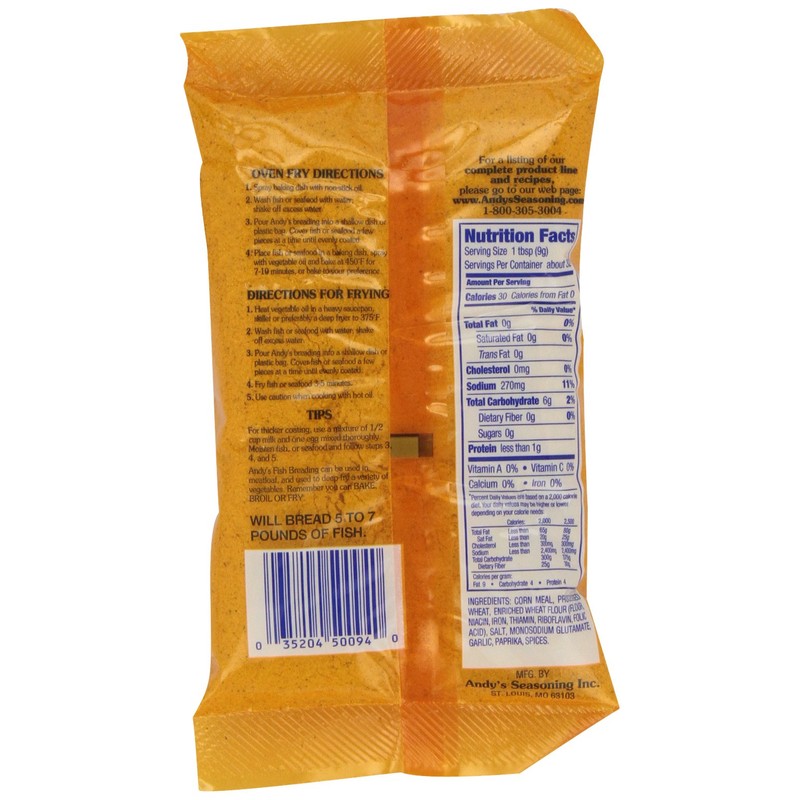 Andy's Fish Breading Red, 10-Ounces (Pack of 12)