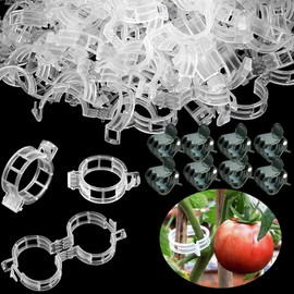Norhogo Pack of 200 Plant Clips, Plant Clips, Tomato Clips, Plastic Tomato Clips, for Climbing Plants, Climbing Plants, Tomato Hooks, Trellis Aid Tomatoes Cucumbers Trellis Clips for Plants
