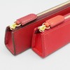 Slip-on Zipper Pencil Case S Rio Italian Leather Leather Navy