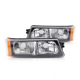 For Chevy Silverado 2003 04 05 06 2007 Turn Signal/Parking Light Driver and Passenger Side | Pair | Plastic | Replacement For GM2520185, GM2521185 | 15199556, 15199557