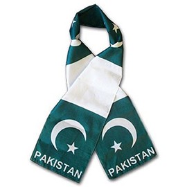 K's Novelties Wholesale Set of 2 Pakistan Country Lightweight Flag Printed Knitted Style Scarf 8"x60"