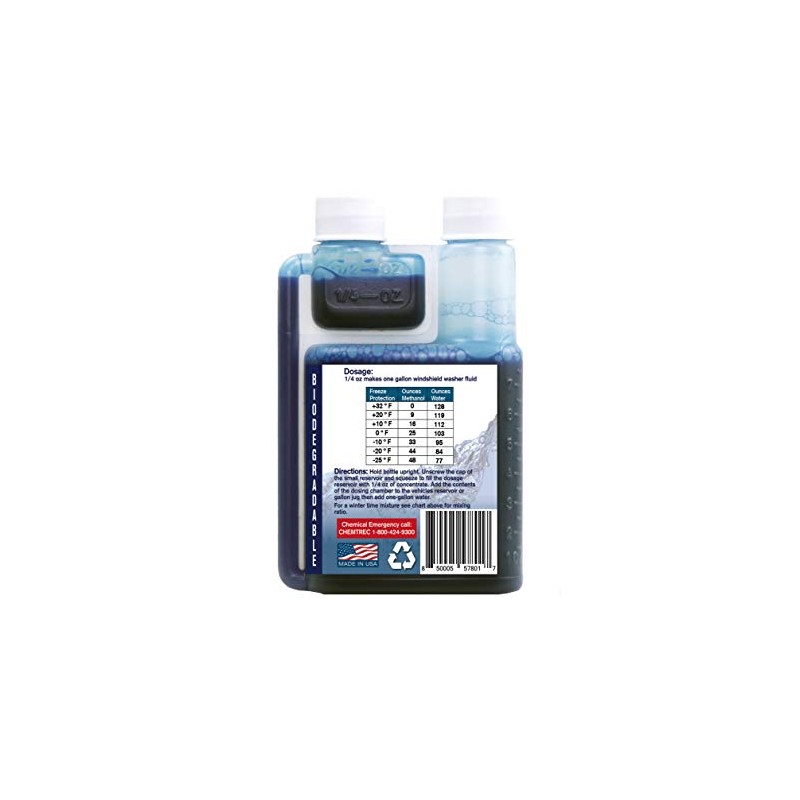 Qwix Mix Windshield Washer Fluid Concentrate, 1 Bottle Makes 32