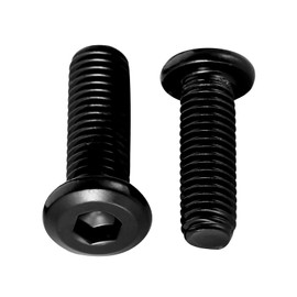 Cetaforten M6 x 25mm Countersunk Socket Cap Allen Bolts, Flat Round Head Socket Cap Screws, Furniture Screws, Carbon Steel, Full Thread, Black Oxide Finish, 30 PCS