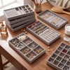 Tondiamo 16 Pcs Jewelry Drawer Organizer Grey 8.39 x 4.88