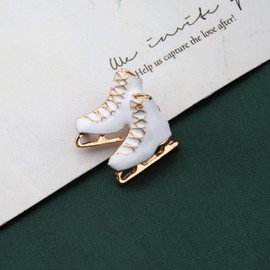 UJIMS Ice Sports Figure Skating Brooch Team Sport Skater Jewelry Skate Lover Gift Skater Enamel Pin