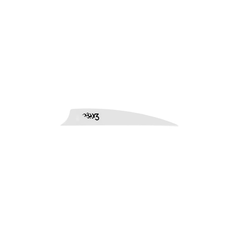 Bohning X3 Vane, 3.5", White, 100pk