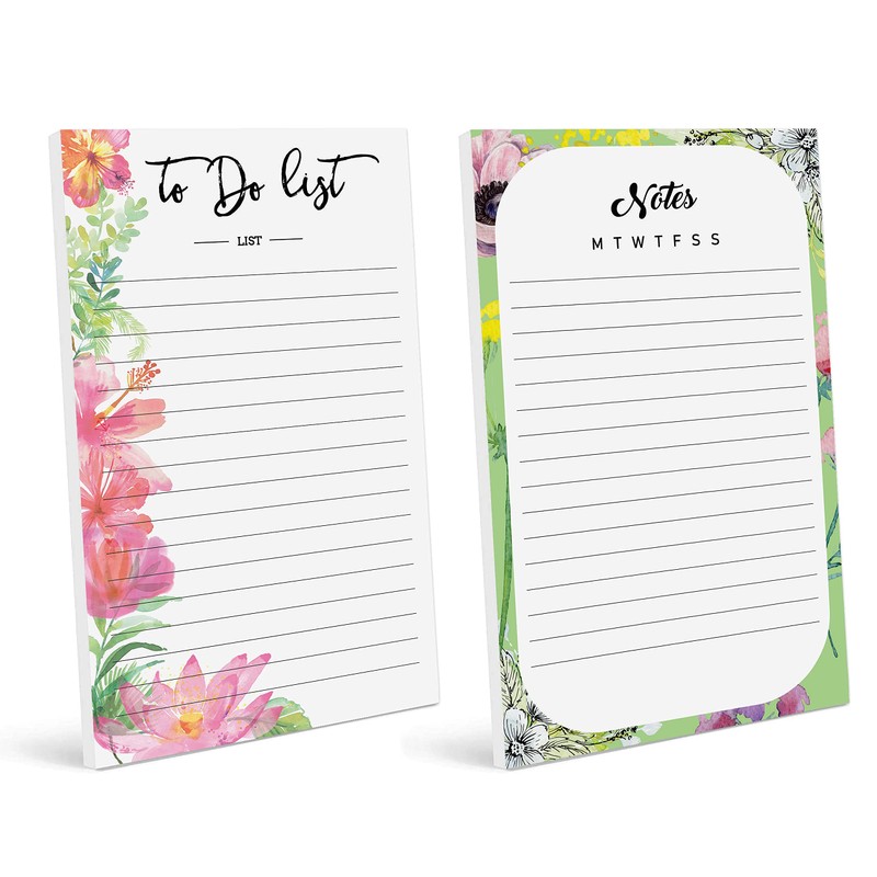 Inkdotpot Pack Of 2 Daily Planner List Undated Notepads, Memo