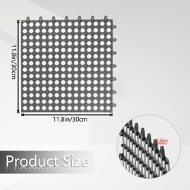 Plactic Mattress Underlay 83" L x 83" RV Under Mattress Modular Interlocking Ventilation Air Meshfiber Under Mattress Pad for RV Boat Camper Creating The Bed Air Dry and Flow (King)