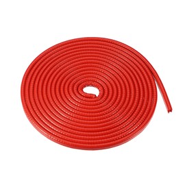 VekAuto Car Door Edge Guard, 16.4ft U Shape Rubber Edge Trim Seal Strip Protector Universal for Car Truck ATV Boat Multifunctional No Glue PVC Iron Red