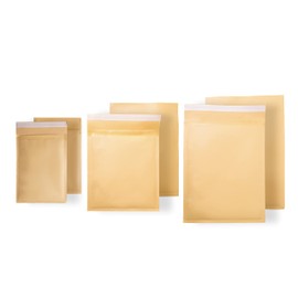 Postal Padded Bubble Envelopes A3,A4,A5,A6; Self Seal Lightweight Bubble Lined Cushioned Mailer Bags for Packaging and Delivery (A4 | 230 x 340, Gold, 10)