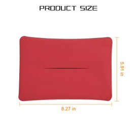 KHGUZ Car Tissue Holder, Leather Vehicle Sun Visor Napkin Holder, Automotive Interior Backseat Tissue Organization Dispenser Box Accessories, Universal for SUV, Sedan, Truck (Red)