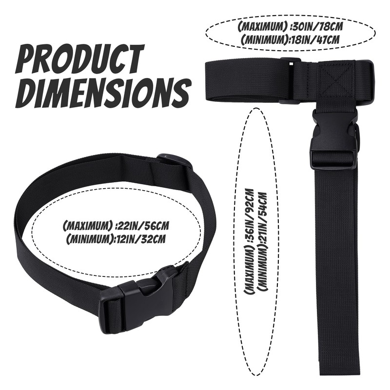 2 Pack Luggage Straps for Suitcases Adjustable Belt Luggage Connector