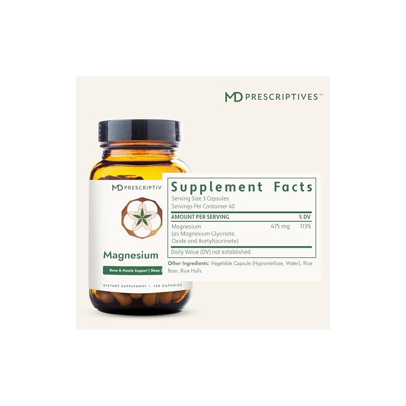 MD Prescriptives - Magnesio MD - Suplemento dietético de magnesio