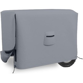 Covers & all Outdoor Generator Cover, 18 Oz Heavy Duty Waterproof UV & Weather Resistant, Universal Portable Equipment Storage Protector with Air Vents & Drawstrings (32"W X 24"D X 24"H, Grey)