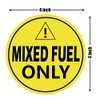 Mixed Fuel Only Vinyl Decal Sticker Label, 4 inches Waterproof
