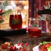 Domensi 2 Pcs Christmas Wine Stemless Glasses 15 oz Funny