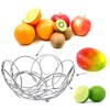 Excellent Houseware Fruit Basket, Decorative Fruit Bowl, Chrome, Diameter 26