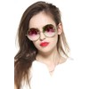 GEELOOK Round Sunglasses for Women Men Classic Oversized Circle Mirrored