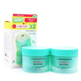 Bring Green Tea Tree Cica Pore Clay Pack 120g x2ea / 브링그린 티트리 시카 포어 클레이 팩 120g x2ea