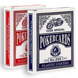 Luoqun88 Playing Cards - 2 Pack Set Plastic Coated Playing Cards- Vibrant Red & Blue Decks Playing Cards for Adults - Ideal for Poker, Card Games, and Family Entertainment Playing Cards