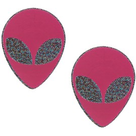 Shop Delfina Breast Pasties - Nipple Covers for Festival Rave Burlesque Outfits (Dark Pink Alien, One Size)