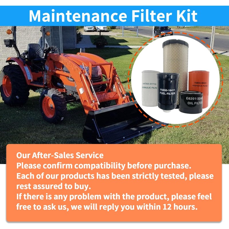 Maintenance Filter Kit Compatible with Kioti CK3510 HST CK4010 HST