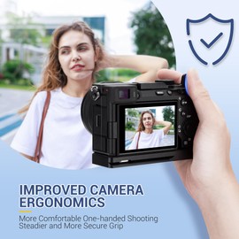 A7CII A7CR Thumb Grip, Metal Thumb Up Grip for Sony A7C II A7C R Camera with Hot Shoe Cover Protector Thumb Rest Support Holder, Not Affect The Use of A7CII A7CR Camera Buttons (Not Fits Sony A7C)