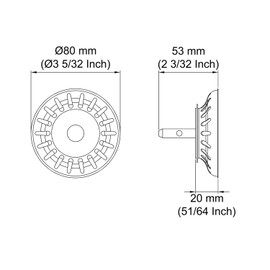 2PCS Sink Strainer Stopper with Rubber Stopper Bottom, 2PCS 304 Stainless Steel Anti-Clogging Sink Plug