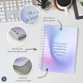 Pierre Belvédère - 2025-2026 Academic Agenda Bilingual - 13 Months - Weekly Planner August to August - 6.25” x 8.5” - Year Monthly Planner - Hardcover Spiralbound - Manifestation - 442429