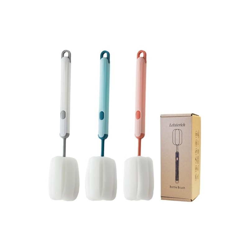 Bottle Brush Long Handle Cup Cleaner Brush Sponge Bottle Scrubber
