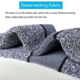 APTYID Men's Athletic Quarter Socks Running Ankle Cushioned (6 Pack)