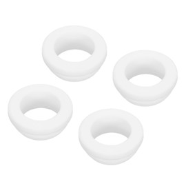 MECCANIXITY 4Pcs Snap Rubber Grommet Hole Plug Mount Dia 19mm ID 15mm H 9mm Narrow Groove Width 2mm Seal Anti-Scratch for Electrical Box Cable Pipe White