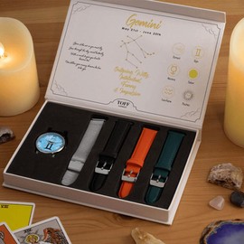 Toff London Gemini Star Sign Gift Set for Women, Four Strap Options