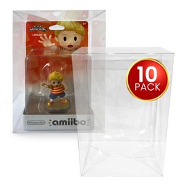 EVORETRO Action Figure Display Case Protector for Large Single Amiibo - 10-Pack 0.40mm Thick, Clear, Stackable, Custom Fit Design, Easy Setup & Storage for Collectors
