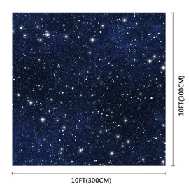 FEASRT 10x10ft Night Starry Sky Photo Backdrop Studio Props Stars Background GEFU639