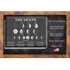Moon Phases Poster with Fun Facts- Laminated 14x19.5 - Educational