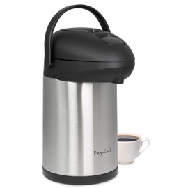 MegaChef 3 Quart Stainless Steel Vacuum Body Pump Cap Air Pot