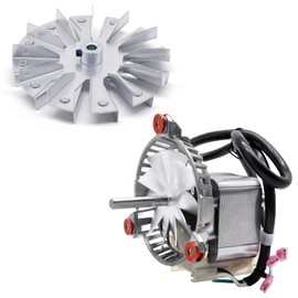 Hipoilk 3-21-08639 Combustion Blower Motor for Harman P68, P43, P61, P61A, Accentra 52i, Advance, P38 Pellet Stove, with 5" Double Paddle Fan Blade