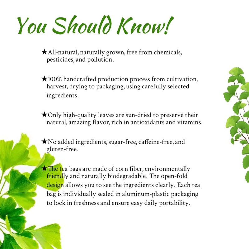 Soilmount Ginkgo Leaf Tea | Herbal Tea | Yin xin