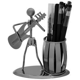OVBOVA Guitar Pen Holder Metal Pencil Holder Creative Desktop Accessories Pen Holder for Gift, Home Office School Stationary Organiser