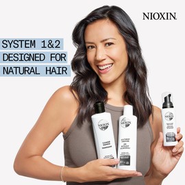 Nioxin Kit de prueba de cuidado del sistema de cabello, sistema 3 unidades, Kit de prueba de cuidado del sistema capilar Nioxin, Sistema 2 (Cabello fino / Adelgazamiento progresivo)